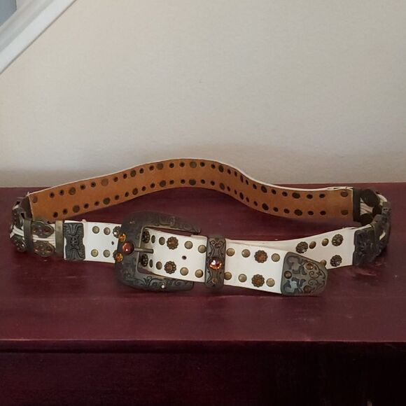 Vera Pelle Boho Jeweled Belt - Picture 1 of 11